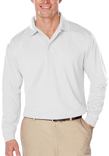 Blue Generation Adult Long Sleeve Wicking Polo Shirts | BGEN7225