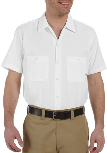 Dickies Men's Short Sleeve Industrial Poplin Work Shirts | LS535