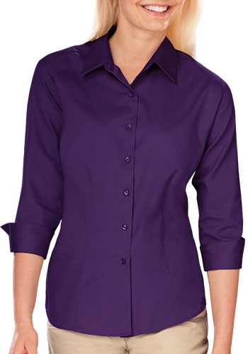 Embroidered Ladies 3/4 Sleeve Twill Dress Shirts | BGEN6330 - DiscountMugs