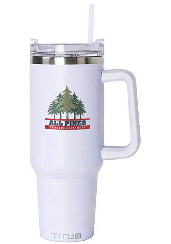 40 oz TiTUS® Travel Mug with Straw and Handle | IDTM40ID