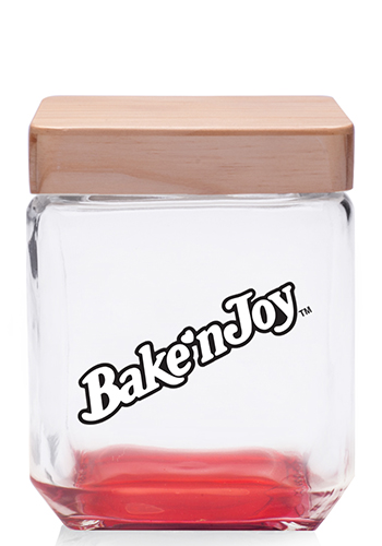 41 oz. Square Glass Candy Jars with Wooden Lid | CAN09