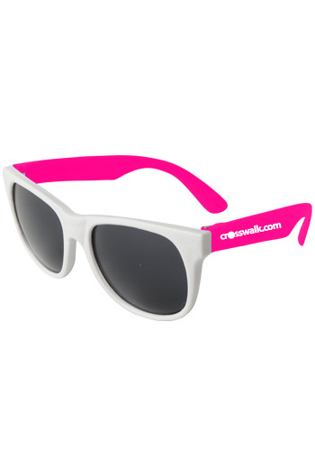 White-Framed Neon Sunglasses