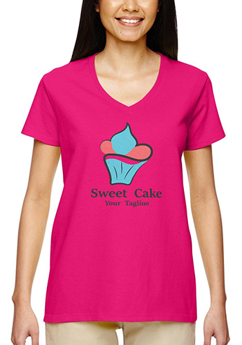 Ladies havey Cotton V-Neck Shirts