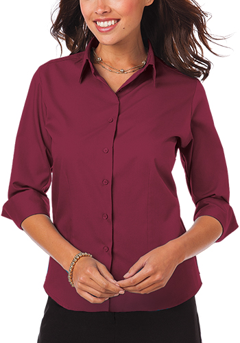Custom Ladies 3/4 Sleeve Poplin Dress Shirts | BGEN6260 - DiscountMugs