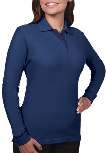 Blue Generation Ladies Long Sleeve Polo Shirts | BGEN6502