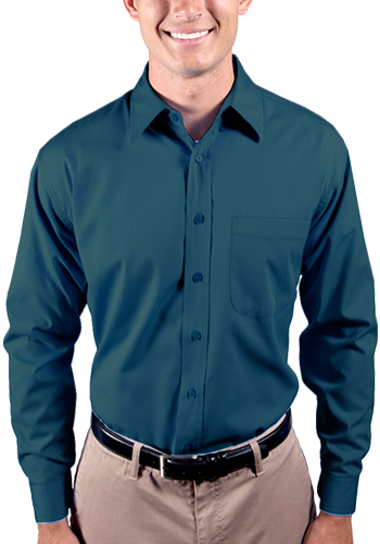 Blue Generation Men's Long Sleeve Tall Poplin Shirts with Matching Buttons | BGEN7266T
