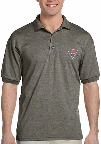 Gildan DryBlend Jersey Sport Shirt - Moisture Wicking 50/50 Cotton Polyester, Graphite Heather, Size S