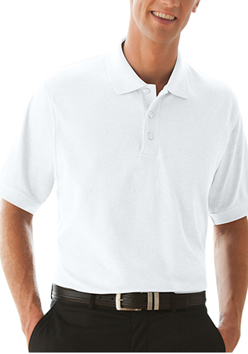 Men's Soft-Blend Double-Tuck Polo Shirts | 2100M