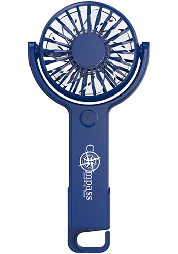 5-Speed with Base Small Desk and Handheld Fan
