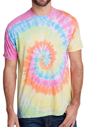 Printed Tie-Dye Adult Burnout Festival T-Shirt |CD1090 - DiscountMugs