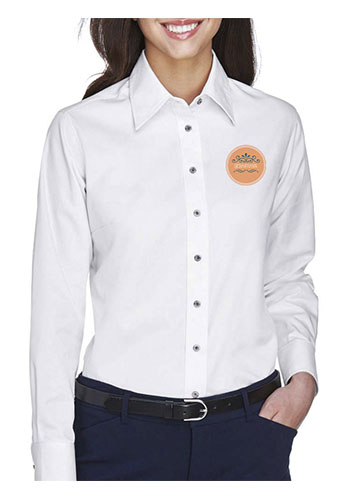 Harriton Ladies' Stain-Release Long-Sleeve Shirts | M500W