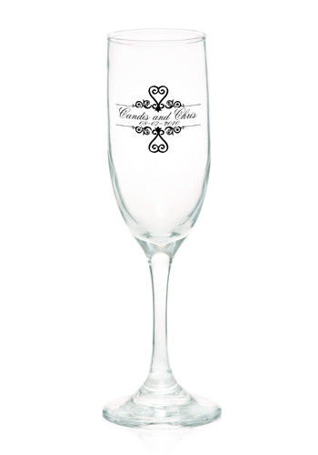 engraveed champagne flutes