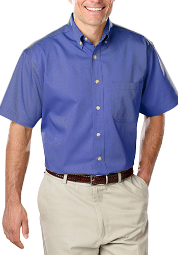 Custom Mens Short Sleeve Signature Twill Dress Shirts | BGEN8213S ...