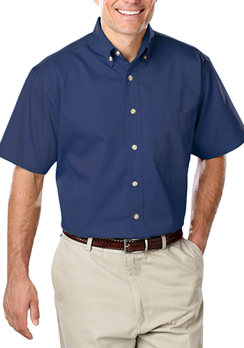 Blue Generation Mens Short Sleeve Signature Twill Dress Shirts | BGEN8213S