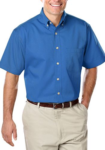 Blue Generation Mens Short Sleeve Signature Twill Dress Shirts | BGEN8213S