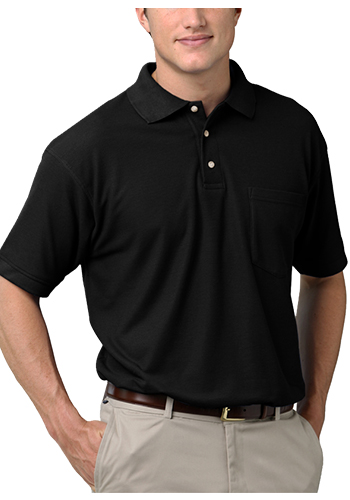 Blue Generation Adult Short Sleeve Superblend Pocket Polo Shirts | BGEN7206