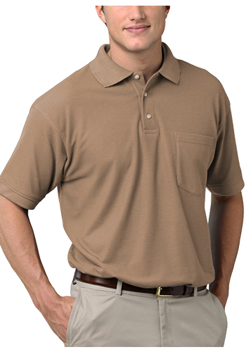 Blue Generation Adult Short Sleeve Superblend Pocket Polo Shirts | BGEN7206