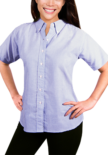 Blue Generation Ladies Short Sleeve Oxford Shirts | BGEN6214S