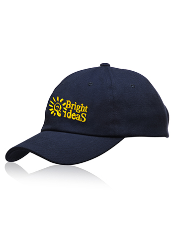 Black Custom Printed Baseball Hats - Brushed Cotton (Black - Sample)
