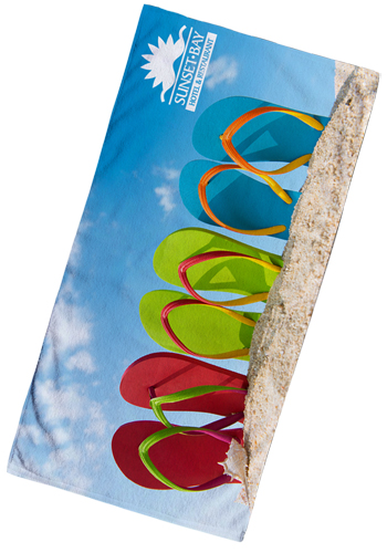 60" x 30" Dye Sublimated Standard Beach Towel