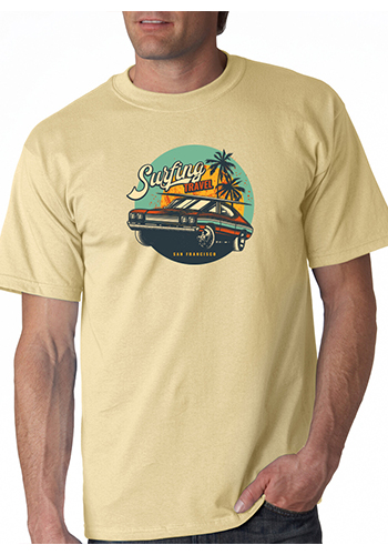 Gildan T-Shirt Ultra Cotton Uomo – Vegas Gold, Taglia M, 100% Cotone, Vestibilità Classica
