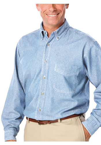 Blue Generation Men's Long Sleeve Premium Denim Shirts | BGEN8206
