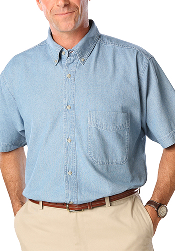 Blue Generation Men’s Short Sleeve Premium Denim Shirts | BGEN8206S