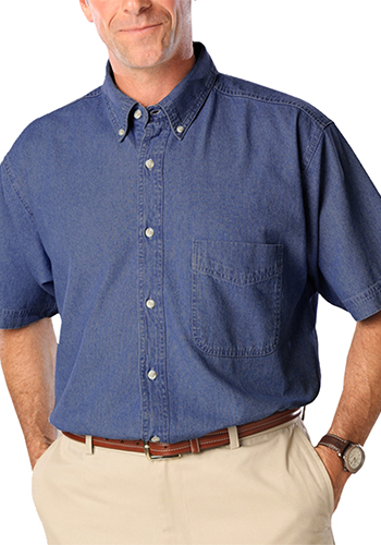 Blue Generation Men’s Short Sleeve Premium Denim Shirts | BGEN8206S