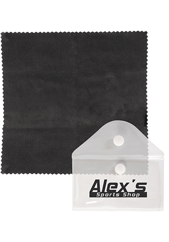 Personalized 7 x 7 Microfiber Cloths in Clear Pouch