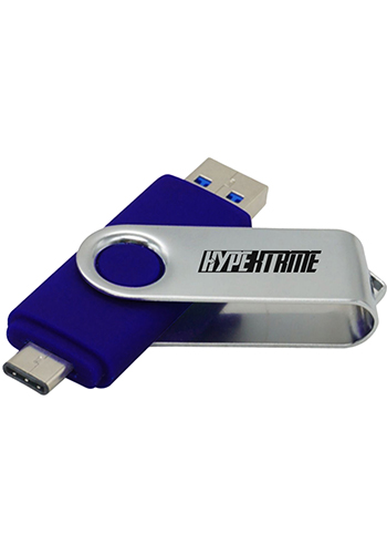 8GB Multi-Port Type C USB Swivel Flash Drive | IDUSBMP00416GB