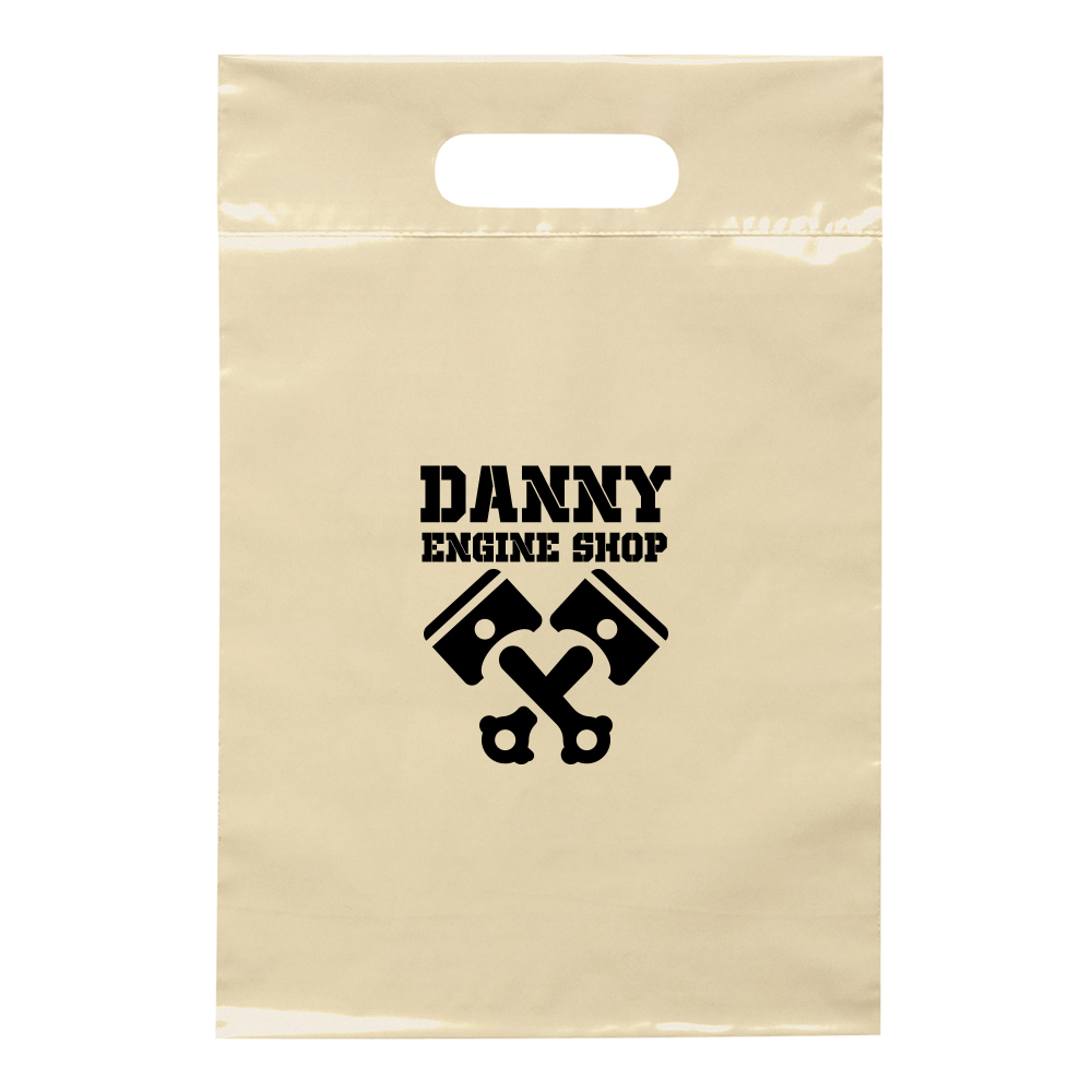 Personalized Recyclable Die Cut Handle Plastic Bags