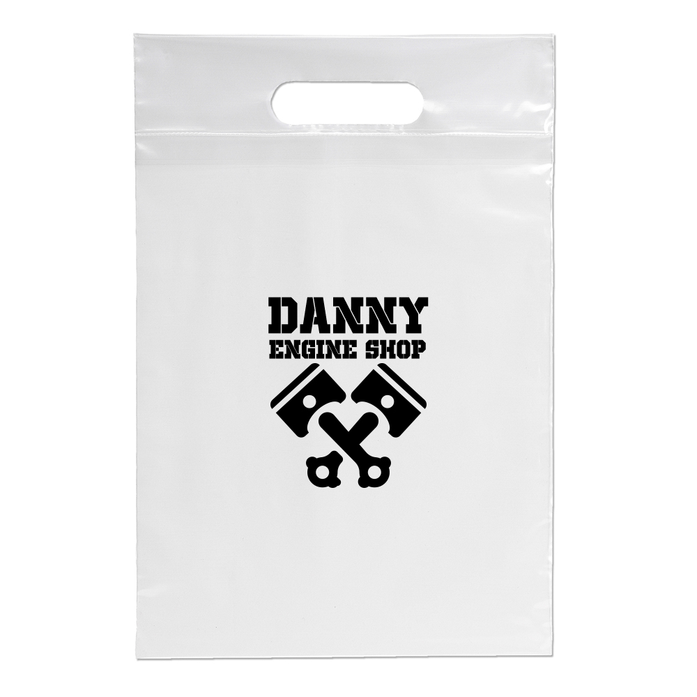 Personalized Recyclable Die Cut Handle Plastic Bags
