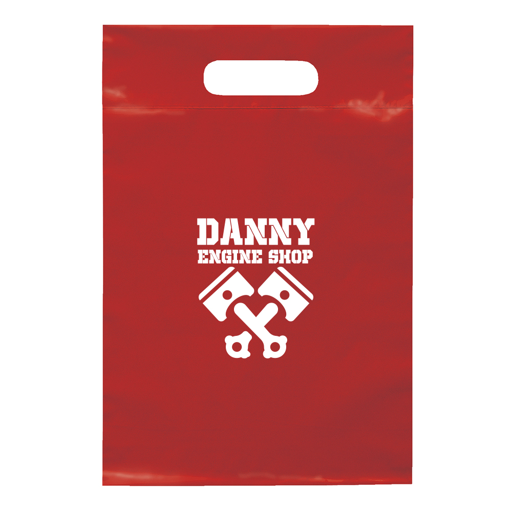 Promotional Recyclable Die Cut Handle Plastic Bags