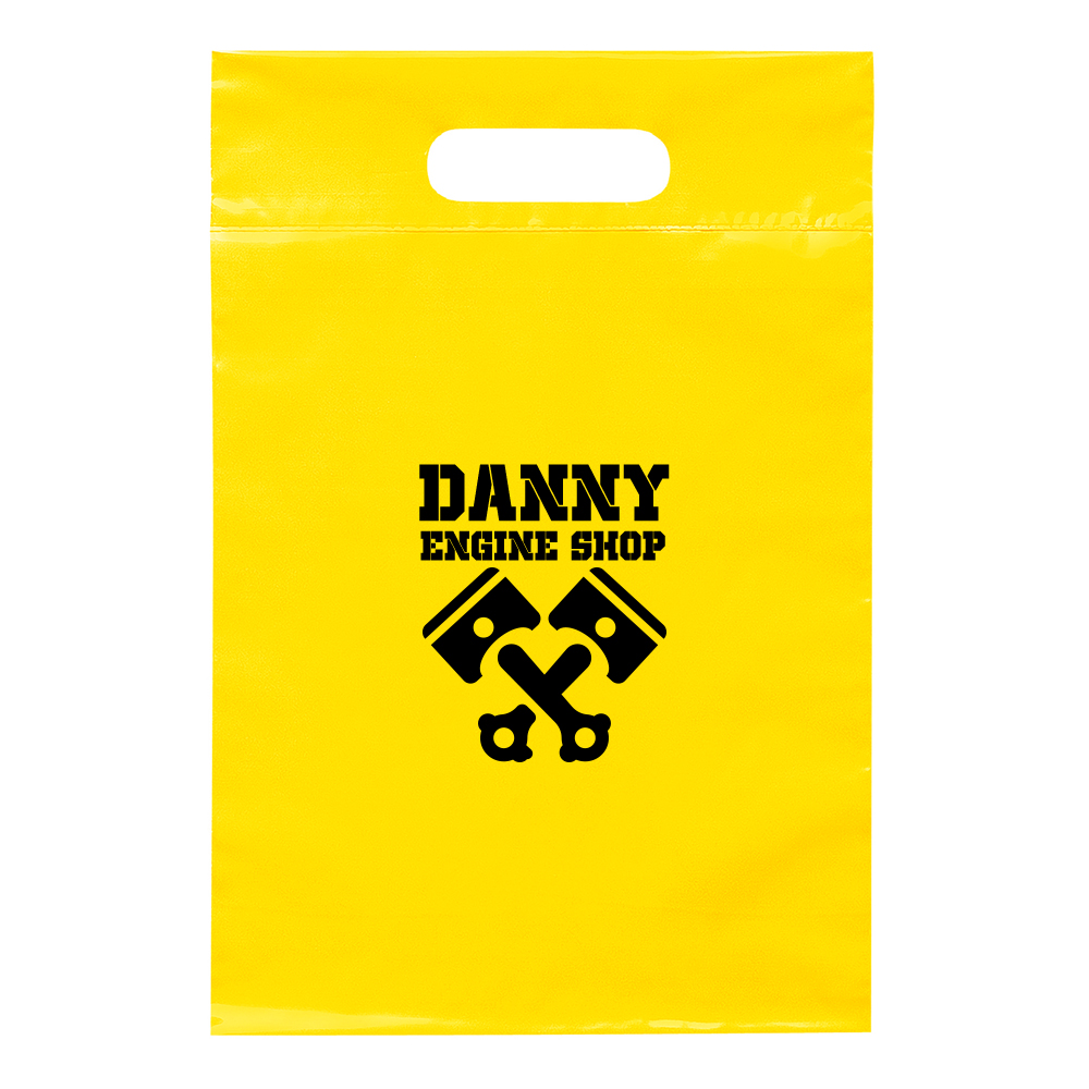 Customized Recyclable Die Cut Handle Plastic Bags