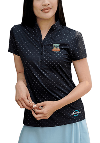 Greg Norman Women’s Micro Pique Spinner Print Polo | VAWNF2K488