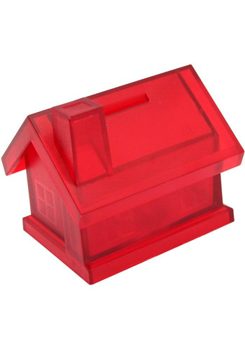 Plastic House Shaped Coin Banks | AL25001