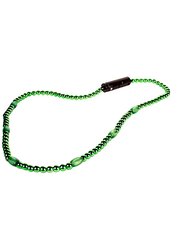LED Light-Up Beaded Green Necklaces | WCLIT492