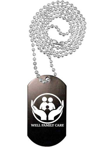 Aluminum Dog Tags with 23 1/2 inch Ball Chain | AK28510