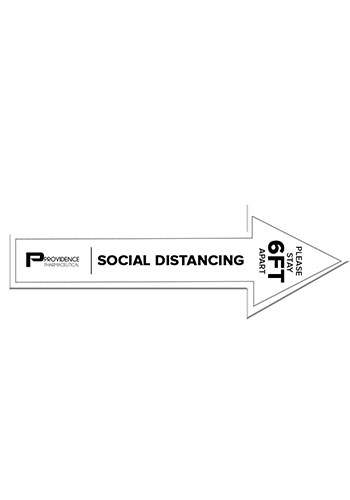 70 In. Arrow Shape Social Distancing Decal | SHD259064