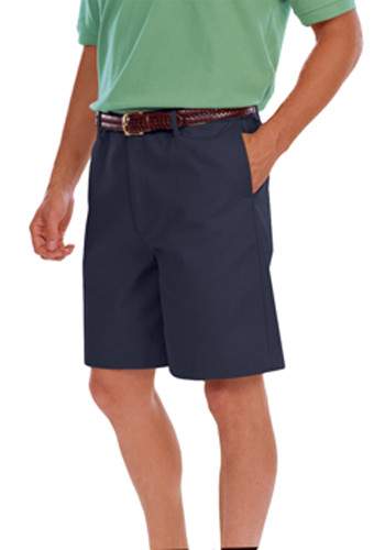 #BGEN8002S Blue Generation Custom Men's Teflon Treated Twill Flat Front Shorts