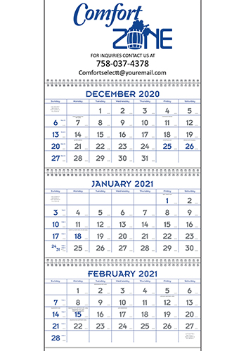 Blue and Grey Commercial Planner Triumph Calendars | X11415