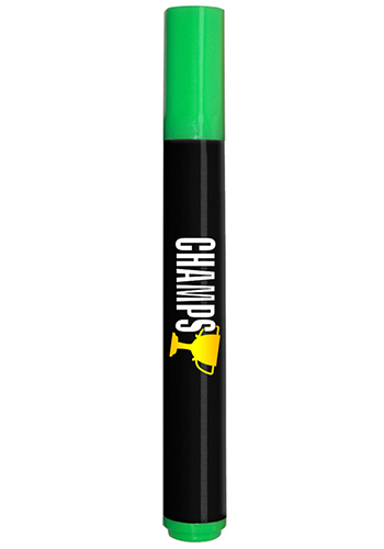 Customized Brite Spots Broad Tip Black Barrel Highlighters in Full Color Decals