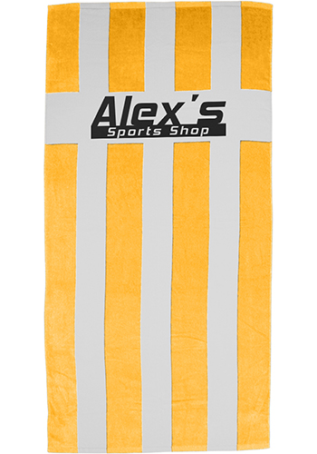 Promotional Cabana Rugby Stripe Beach Towels