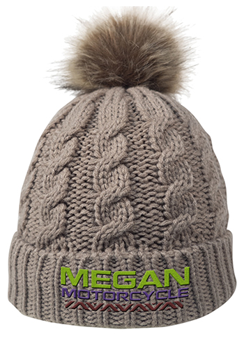 Cable Knit Beanies With Pom-Pom