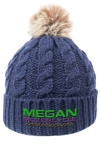 Cable Knit Beanies with Faux Fur Pom