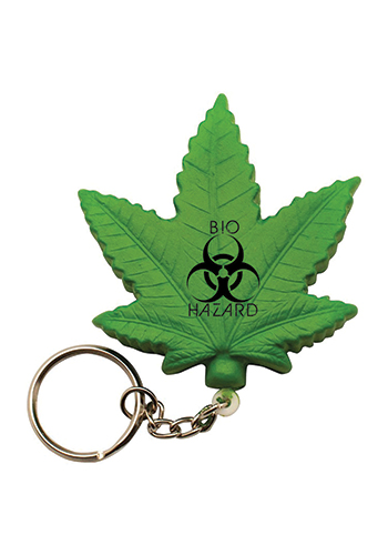 Cannabis Leaf Stress Ball Keyrings | AL26606
