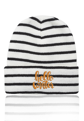 Caribou Striped Knitted Beanies | BNY002