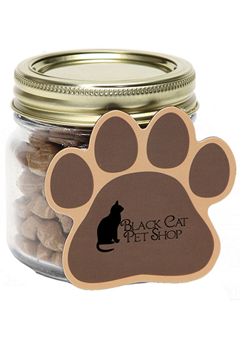 Cat Treats in Half Pint Jar with Paw Magnet | MGS482MJRHPCT