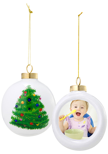 Ceramic Ball Christmas Tree Ornament
