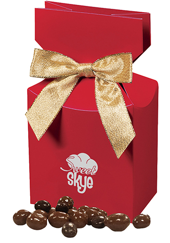 Chocolate Covered Peanuts in Red Gift Box | MRRPD139